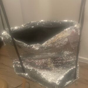 Silver Sequin Shoulder Bag